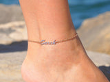 Custom Stainless Steel Name Anklet Women