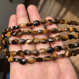 6x9mm Tiger Eye Turquoises Agates Faceted Loose Spacer Beads 15''