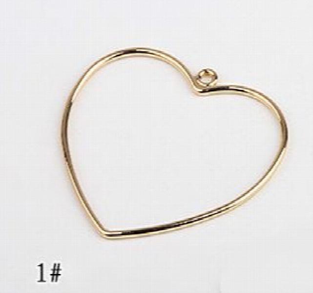 DIY Large Peach Heart Love Band Earrings Material