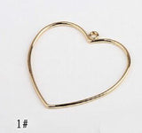 DIY Large Peach Heart Love Band Earrings Material