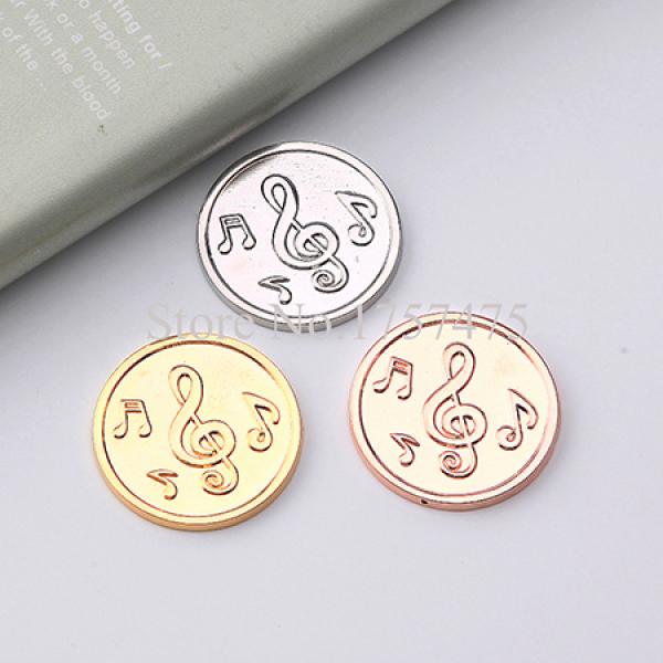 10pcs 33mm Mixed Music Note My Coin Disc for Stainless Steel Coin Holder