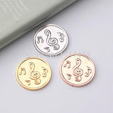 10pcs 33mm Mixed Music Note My Coin Disc for Stainless Steel Coin Holder