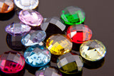 Double-sided Chessboard Round Double Faceted Cut Cubic Zirconia Loose Gemstone