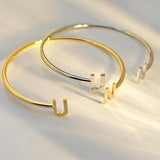 Initial Bracelet DOREMI Baby Bangle Child Adult Size Unique Cuff Jewelry
