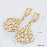 Rose Hollow Big Long Earrings Wedding Jewelry