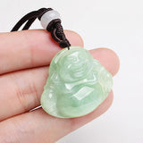 Zheru Jade Carved Buddha Pendant Necklace