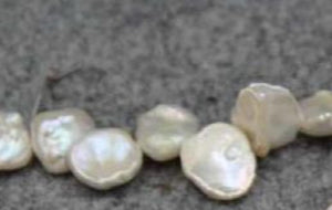 16Pcs Flat Flower Baroque Natural Freshwater Pearl Strand Bead Earring Charms