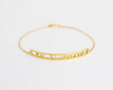 Personalized Roman Numerals Anklet Stainless Steel Jewelry