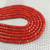 Red Coral Beads Cylindrical Loose Beads for DIY Jewelry Making