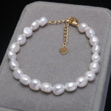 Baroque Freshwater Pearl Bracelet in Pink Lavender