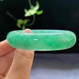 Zheru Natural Burmese Emerald Green Bracelet 54-64mm