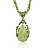 Exaggerated Necklace Female Lucky Grass Pendant Thick Chain