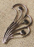 Metal Stamping Scrolling Cloud For Jewel Decoration, 21*25mm