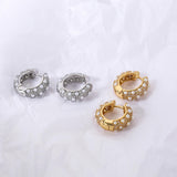 HECHENG Geometric Stud Earrings Zircon Party Jewelry