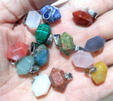 Natural stone Quartz Crystal Opal Turquoises aventurine tiger eye beads pendant