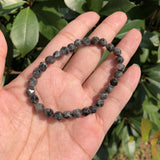 Natural Larvikite Bracelet Faceted Beads Crystal Quartz Healing Stone