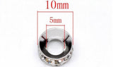 50 Pcs Mixed Rhinestone Rondelle Christmas Bead 11mm