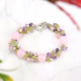 Colorful Crystal Bracelet Ladies Adjustable Hand Braided Beaded Bracelet