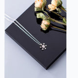 S925 Sterling Silver Snowflake Pendant Necklace for Women