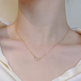925 Silver 14K Gold-plated Zircon Choker Necklace