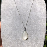 Moonstone Water Drop Pendant 925 Sterling Silver Reiki Healing Stone Jewelry