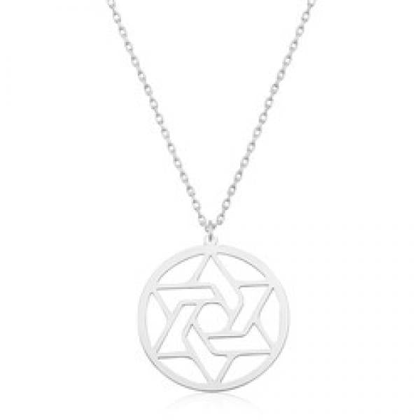 Silver Hoop Lady Necklace