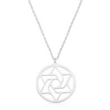 Silver Hoop Lady Necklace