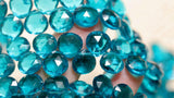 5pc Heart Faceted Loose Beads - Chalcedony Amethyst Sunstone Iolite