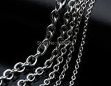 10m 3mm Stainless Steel Oval Chain DIY Jewelry Making Bulk