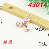 40Pc Colorful Crystal Flower Pendants DIY Jewelry Findings