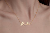 Custom Snowflake Name Necklace, Stainless Steel Gift
