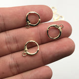 40Pcs 12x15mm Brass Earring Hooks DIY Jewelry Craft