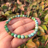 Natural Variscite Bracelet Round Bead Crystal Quartz Healing Stone Women Jewelry
