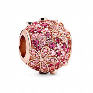 Spring Collections Heart Silver Plated Charms Bead for Women DIY Jewelry