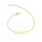 Personalized 3UMeter Crystal Baby Bracelet with Name Engraving