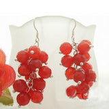 Carnelian Earrings S925 Silver Dangle Earring
