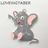 Sweet Elephant Pendant Full Enamel 10pcs for Kids Necklace Making