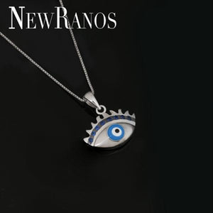 925 Silver Evil Eye Necklace Lucky Eye Pendant