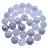 20mm Bubblegum Acrylic Chunky Beads 20pcs Purple Pink Random Mix