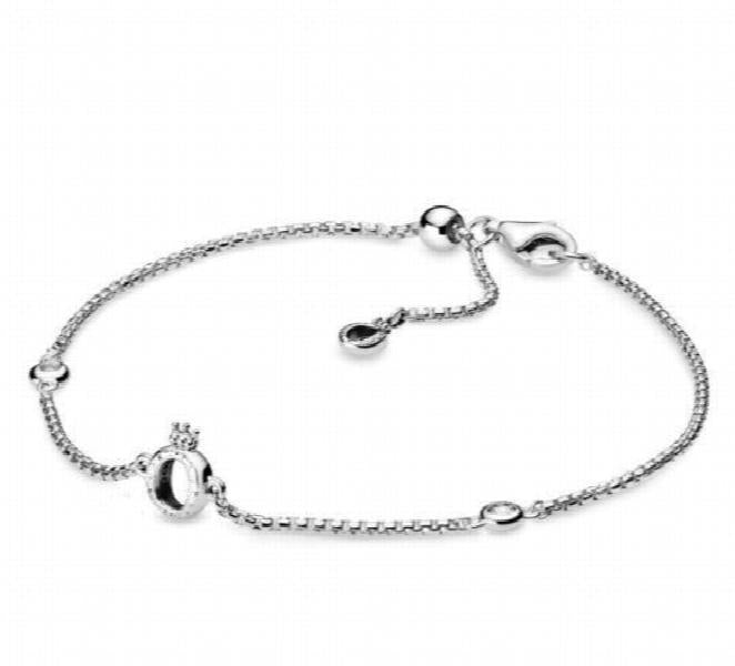 925 Silver Bow Ball Clasp Bracelet Bangle Women Charm Jewelry