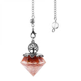 XSM Natural Crystal Dowsing Pendule 7 Chakra Reiki Healing Gems