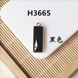Colorful Rhinestone Alloy Geometric Rectangle Charms