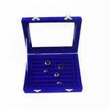 Velvet Earring Storage Case Ring Organizer Display Box