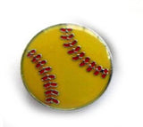 100PCS 8MM Softball DIY Alloy Sport Slide Charms