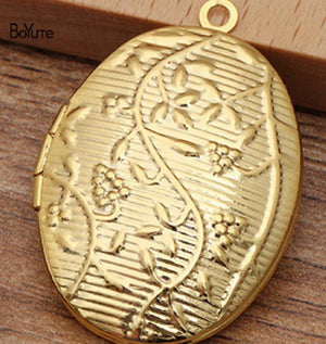 BoYuTe 16*24*4MM Metal Brass Floating Oval Locket for DIY Photo Pendant
