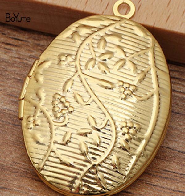 BoYuTe 16*24*4MM Metal Brass Floating Oval Locket for DIY Photo Pendant