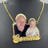 Personalized Acrylic Name Picture Necklace for Women