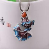 Cloisonne Pendant Necklace Chinese Charm Women's Jewelry
