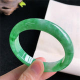 Natural Green Burmese Jadeite Bracelet 54-64mm - Princess Jewelry