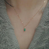 Diamond Rectangle Zircon Pendant Necklace Chinese Style Retro Minority Charm Lad